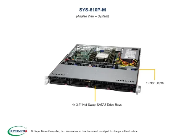 SUPERMICRO UP SuperServer SYS-510P-M (SYS-510P-M) - imagine 2