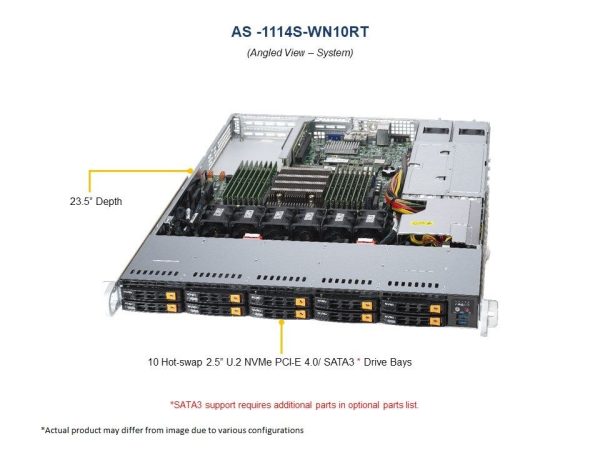 Supermicro AS -1114S-WN10RT 1U Rackmount WIO SuperServer (AS -1114S-WN10RT) - imagine 2