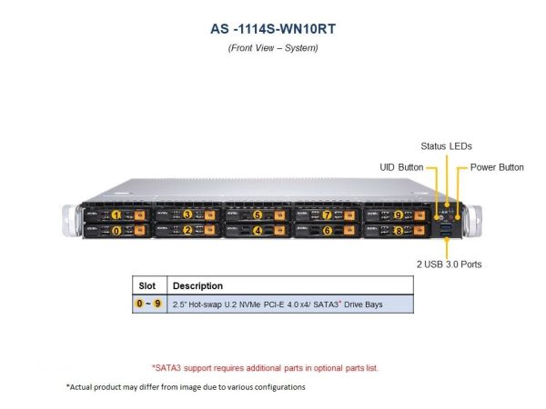 Supermicro AS -1114S-WN10RT 1U Rackmount WIO SuperServer (AS -1114S-WN10RT) - imagine 4