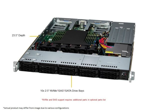 Supermicro AS -1115CS-TNR 1U Rackmount H13 CloudDC SuperServer (AS -1115CS-TNR) - imagine 2