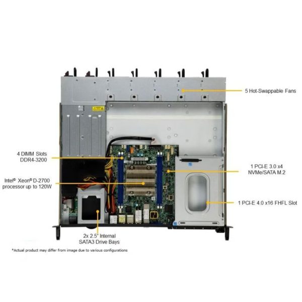 Supermicro SYS-110D-8C-FRAN8TP 1U Rackmount IOT/Embedded System (SYS-110D-8C-FRAN8TP) - imagine 2