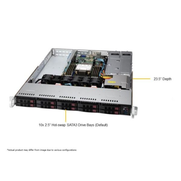 Supermicro SYS-110P-WTR 1U Rackmount WIO SuperServer (SYS-110P-WTR) - imagine 2