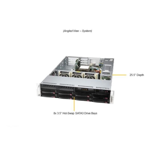 Supermicro SYS-520P-WTR 2U Rackmount WIO SuperServer (SYS-520P-WTR) - imagine 3