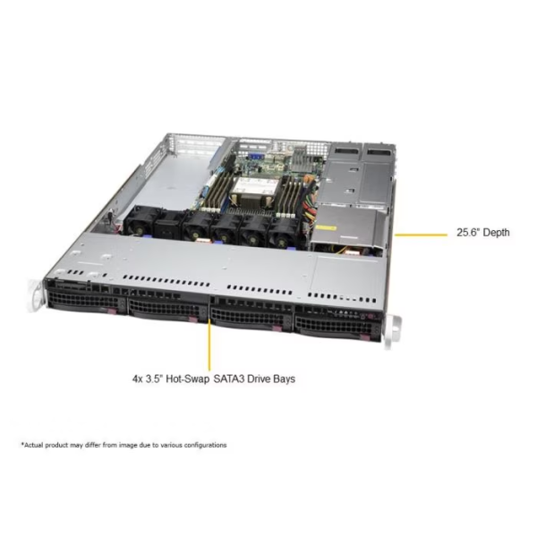Supermicro SYS-510P-WTR-EU 1U Rackmount WIO SuperServer (SYS-510P-WTR-EU) - imagine 2