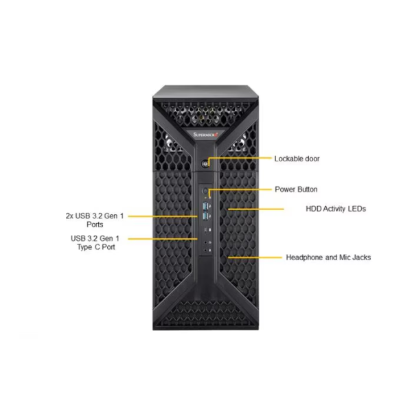 Supermicro SYS-531A-IL Mid-Tower X13 SuperWorkstation (SYS-531A-IL) - imagine 4