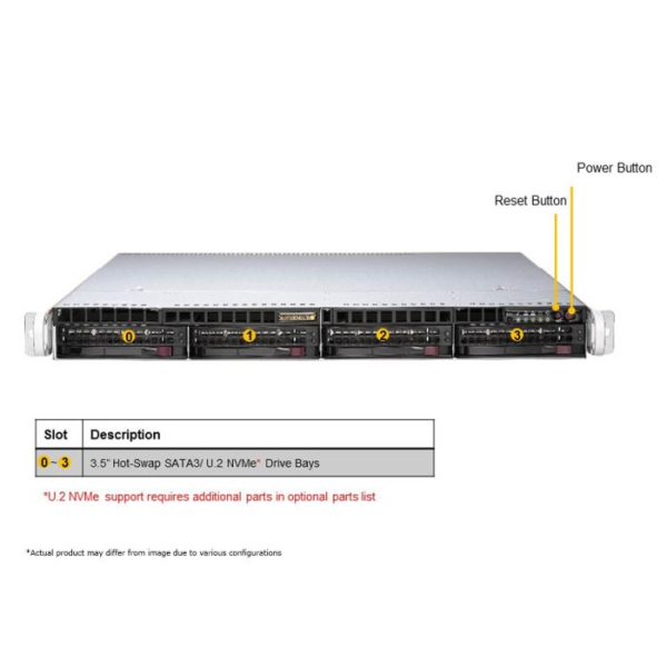 Supermicro AS -1014S-WTRT-EU 1U Rackmount WIO SuperServer (AS -1014S-WTRT-EU) - imagine 3