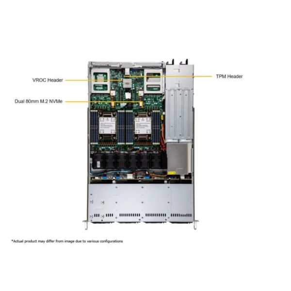 Supermicro SYS-611C-TN4R 1U Rackmount X13 CloudDC SuperServer (SYS-611C-TN4R) - imagine 5