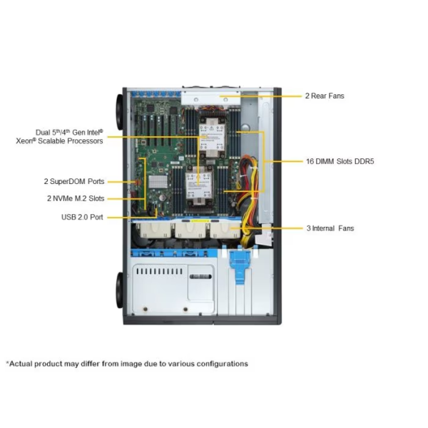 Supermicro SYS-741P-TRT 4U Tower X13 Mainstream SuperServer (SYS-741P-TRT) - imagine 5