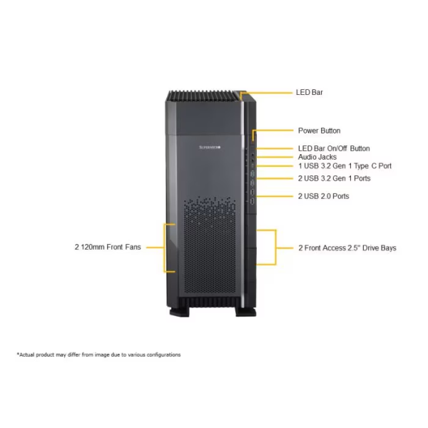 Supermicro SYS-551A-T 5U Full-Tower X13 SuperWorkstation (SYS-551A-T) - imagine 3
