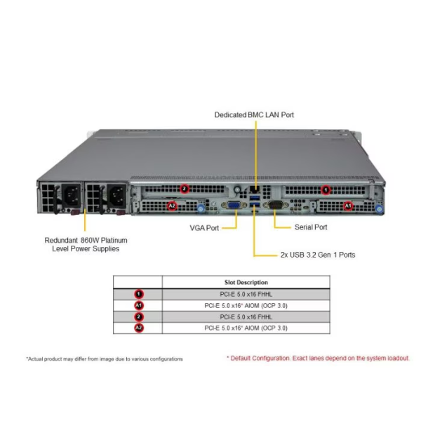 Supermicro SYS-111C-NR 1U Rackmount X13 CloudDC SuperServer (SYS-111C-NR) - imagine 4
