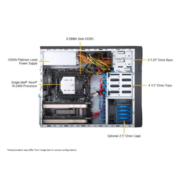 Supermicro SYS-531A-I Mid-Tower X13 SuperWorkstation (SYS-531A-I) - imagine 5