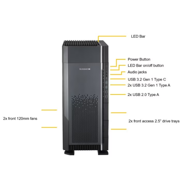 Supermicro AS -5014A-TT Full-Tower SuperWorkstation (AS -5014A-TT) - imagine 3