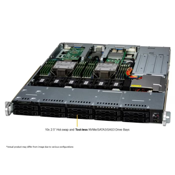 Supermicro SYS-121C-TN10R 1U Rackmount X13 CloudDC SuperServer (SYS-121C-TN10R) - imagine 2