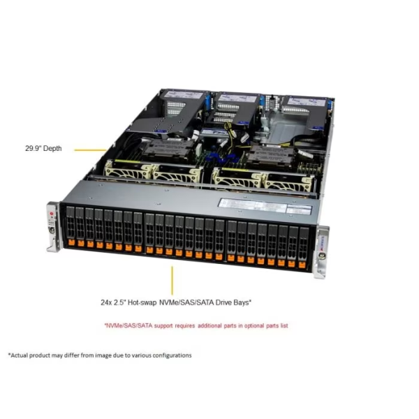 Supermicro AS -2125HS-TNR 2U Rackmount H13 Hyper SuperServer (AS -2125HS-TNR) - imagine 3