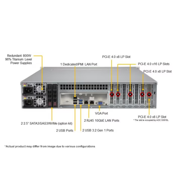Supermicro SSG-520P-ACTR12L 2U Rackmount SuperStorage Server (SSG-520P-ACTR12L) - imagine 3