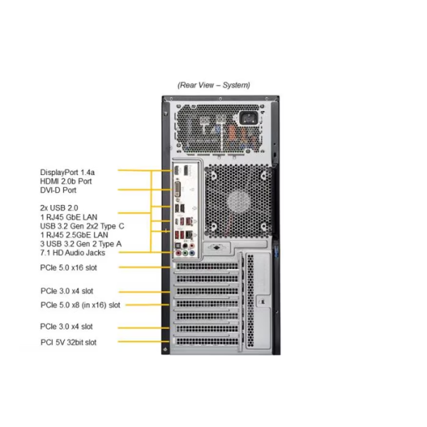 Supermicro SYS-531A-IL Mid-Tower X13 SuperWorkstation (SYS-531A-IL) - imagine 5