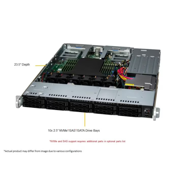 Supermicro AS -1115CS-TNR-EU 1U Rackmount H13 CloudDC SuperServer (AS -1115CS-TNR-EU) - imagine 2