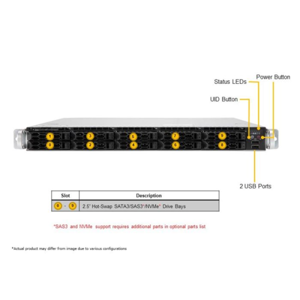 Supermicro AS -1114CS-TNR-EU 1U Rackmount CloudDC SuperServer (AS -1114CS-TNR-EU) - imagine 4