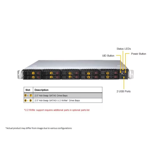 Supermicro AS -1114S-WTRT-EU 1U Rackmount WIO SuperServer (AS -1114S-WTRT-EU) - imagine 3