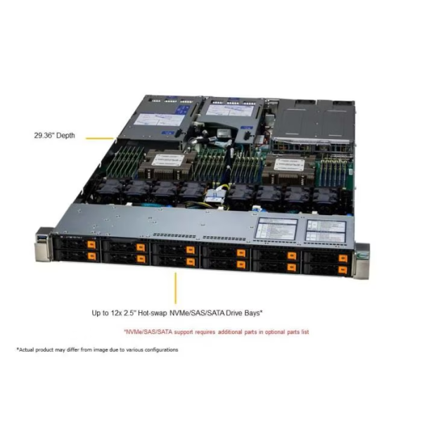 Supermicro AS -1125HS-TNR 1U Rackmount H13 Hyper SuperServer (AS -1125HS-TNR) - imagine 2