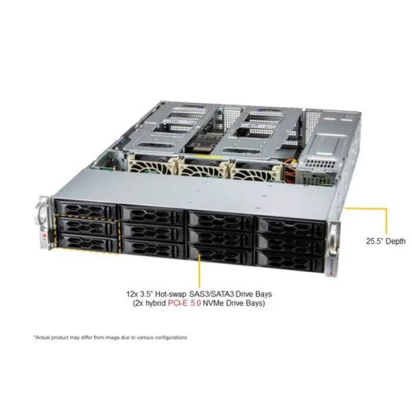 Supermicro SYS-521C-NR 2U Rackmount X13 CloudDC SuperServer (SYS-521C-NR) - imagine 2