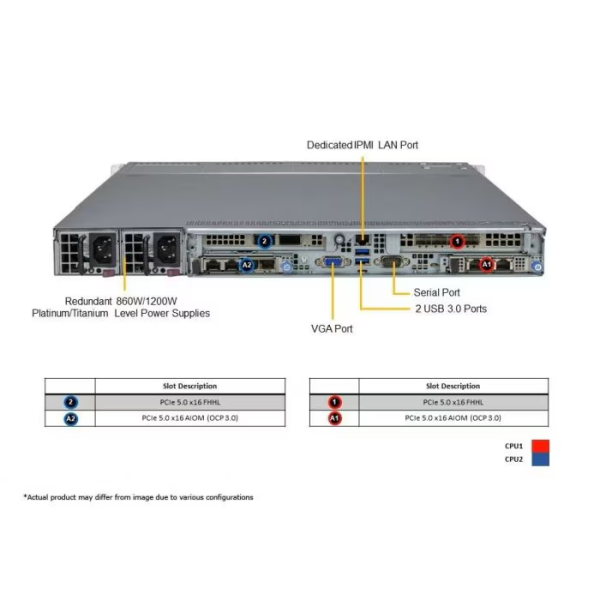 Supermicro SYS-611C-TN4R 1U Rackmount X13 CloudDC SuperServer (SYS-611C-TN4R) - imagine 4