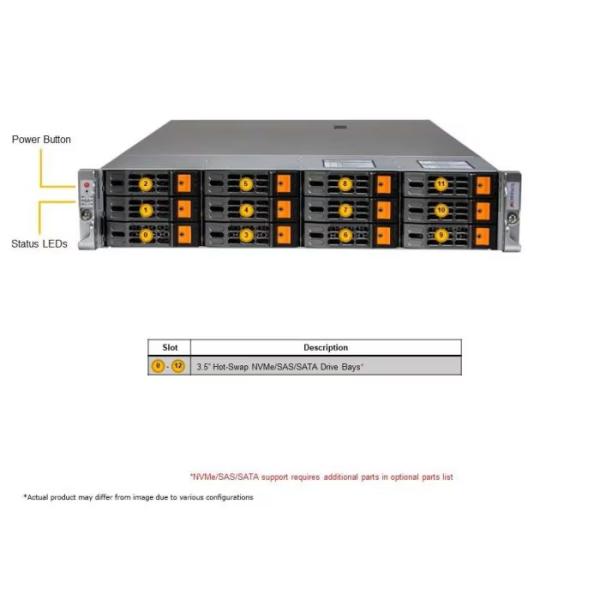 Supermicro AS -2025HS-TNR 2U Rackmount H13 Hyper SuperServer (AS -2025HS-TNR) - imagine 3