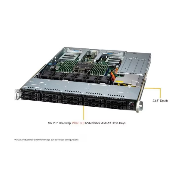 Supermicro SYS-111C-NR 1U Rackmount X13 CloudDC SuperServer (SYS-111C-NR) - imagine 2
