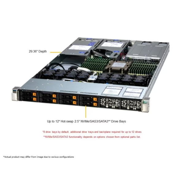 Supermicro AS -1115HS-TNR 1U Rackmount H13 Hyper Server (AS -1115HS-TNR) - imagine 4
