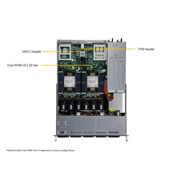 Supermicro SYS-121C-TN10R 1U Rackmount X13 CloudDC SuperServer (SYS-121C-TN10R) - imagine 6