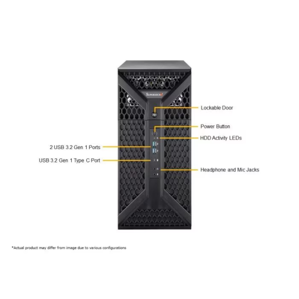 Supermicro SYS-531A-I Mid-Tower X13 SuperWorkstation (SYS-531A-I) - imagine 3