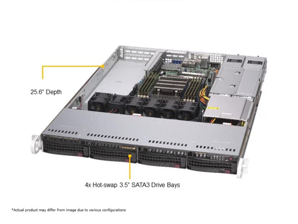 Supermicro AS-1014S-WTRT-EU 1U Rackmount UP WIO SuperServer (AS-1014S-WTRT-EU) - imagine 3