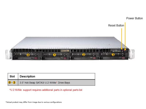 Supermicro AS-1014S-WTRT-EU 1U Rackmount UP WIO SuperServer (AS-1014S-WTRT-EU) - imagine 5