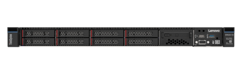 LENOVO SR630 V3 Xeon Silver 4509Y (8C 2.6GHz 22.5MB Cache/125W), 32GB (1x32GB, 4800MHz 1Rx4 DDR5 RDIMM), 8 SAS/SATA, 940-8i 4GB, 1x1100W Titanium, 6 Performance Fans, XCC2 Platinum, Toolless V2 Rails (7D73A03ZEA)