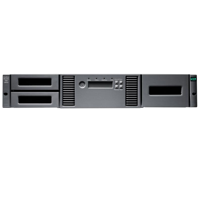 HPE Storage MSL2024 Tape Library 1x MSL LTO-8 SAS Drive 15x LTO-8 30TB Data Cartridges (P77036-B25)