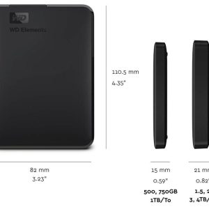 HDD Extern WD Elements Portable, 4TB, negru, USB 3.0 (WDBU6Y0040BBK-WESN)