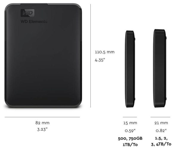 HDD Extern WD Elements Portable, 4TB, negru, USB 3.0 (WDBU6Y0040BBK-WESN)