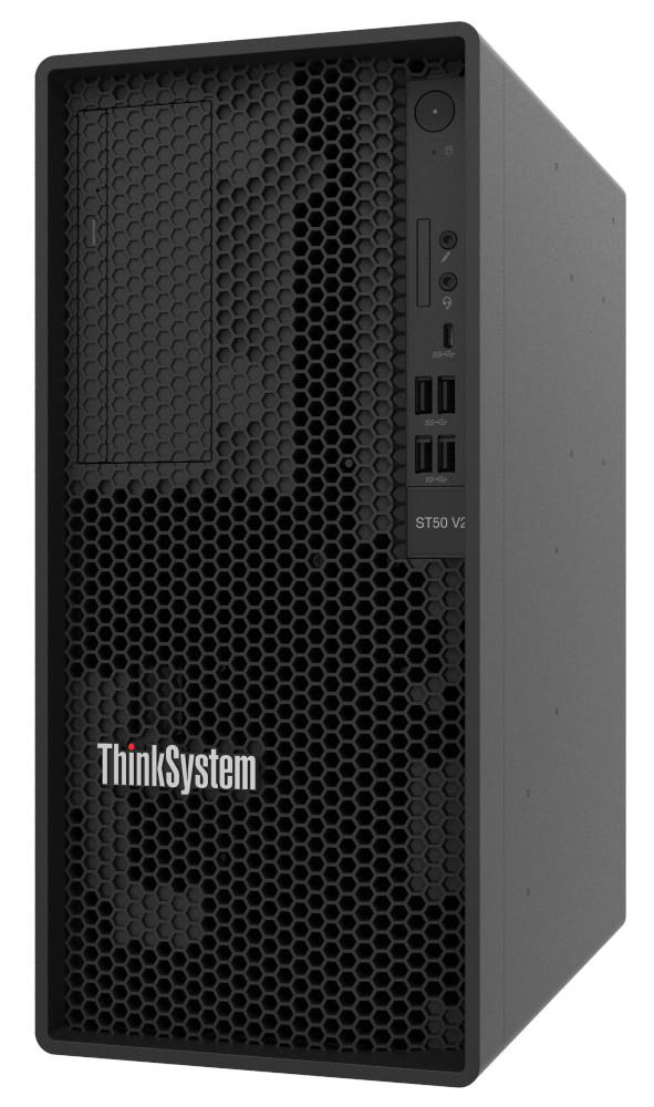 LENOVO ST50 V2 Xeon E-2324G  (4C 3.1GHz 8MB Cache/65W), SW RAID, 2x960GB Micron 5400 Pro SSD, 1x16GB, 500W 94% Efficiency, No DVD, 3 year (7D8JA043EA)