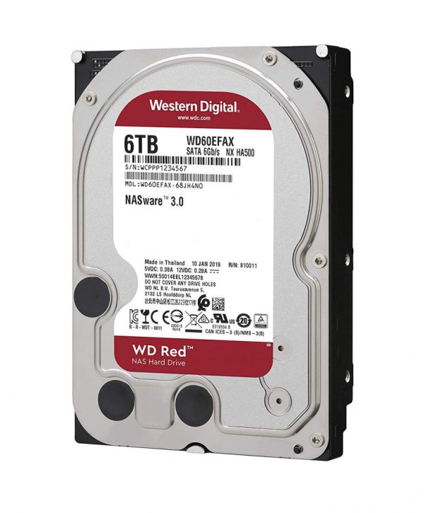 HDD WD Red 6TB SATA-III 5400RPM 256MB (WD60EFAX)
