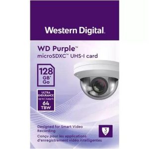 Card de Memorie MicroSDXC  Western Digital, 128GB, Clasa 10, Purple (WDD128G1P0C)