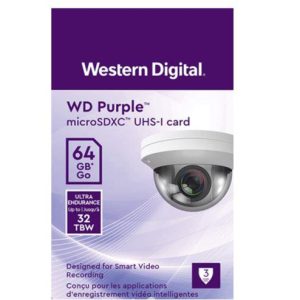 Card de Memorie MicroSDXC Western Digital, 64GB, Clasa 10, Purple (WDD064G1P0C)