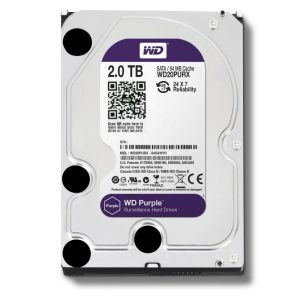 HDD Surveillance WD, 3.5", 2TB, PURPLE, SATA3, IntelliPower (5400rpm),  64MB (WD20PURX)