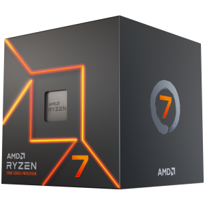 AMD CPU Desktop Ryzen 7 8C/16T 7700 (5.3GHz Max, 40MB,65W,AM5) box, with Radeon Graphics and Wraith Prism Cooler (100-100000592BOX)