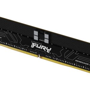 Kingston Technology FURY Renegade Pro. Component for: PC/Server, Internal memory: 32 GB, Memory layout (modules x size): 1 x 32 GB, Internal memory type: DDR5, Memory form factor: 288-pin DIMM, CAS latency: 28, ECC, Product colour: Black (KF556R28RBE2-32)