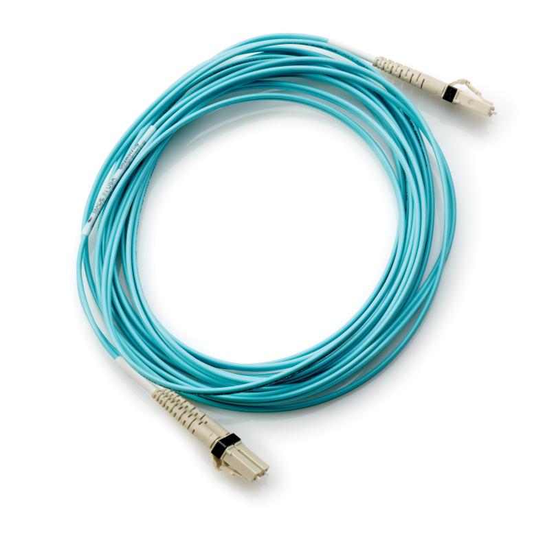 HPE LC to LC Multi-mode OM3 2-Fiber 0.5m 1-Pack Fiber Optic Cable (AJ833A)